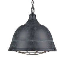 Golden 7312-L BP - Golden Lighting Bartlett 2-light Pendant in Black Patina